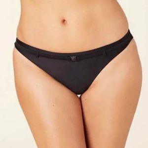 NWT Andie Swim The Riviera Bikini Bottom Flat Belt Black Size XS NEW